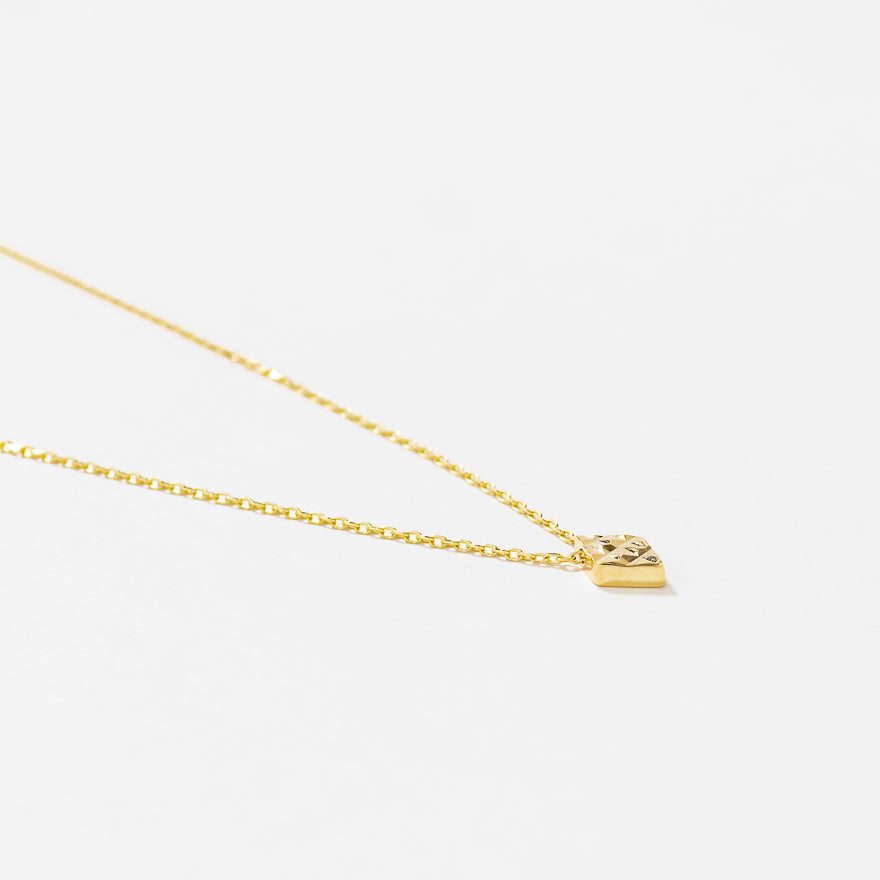 Diamond Shape Necklace in 10K Yellow Gold