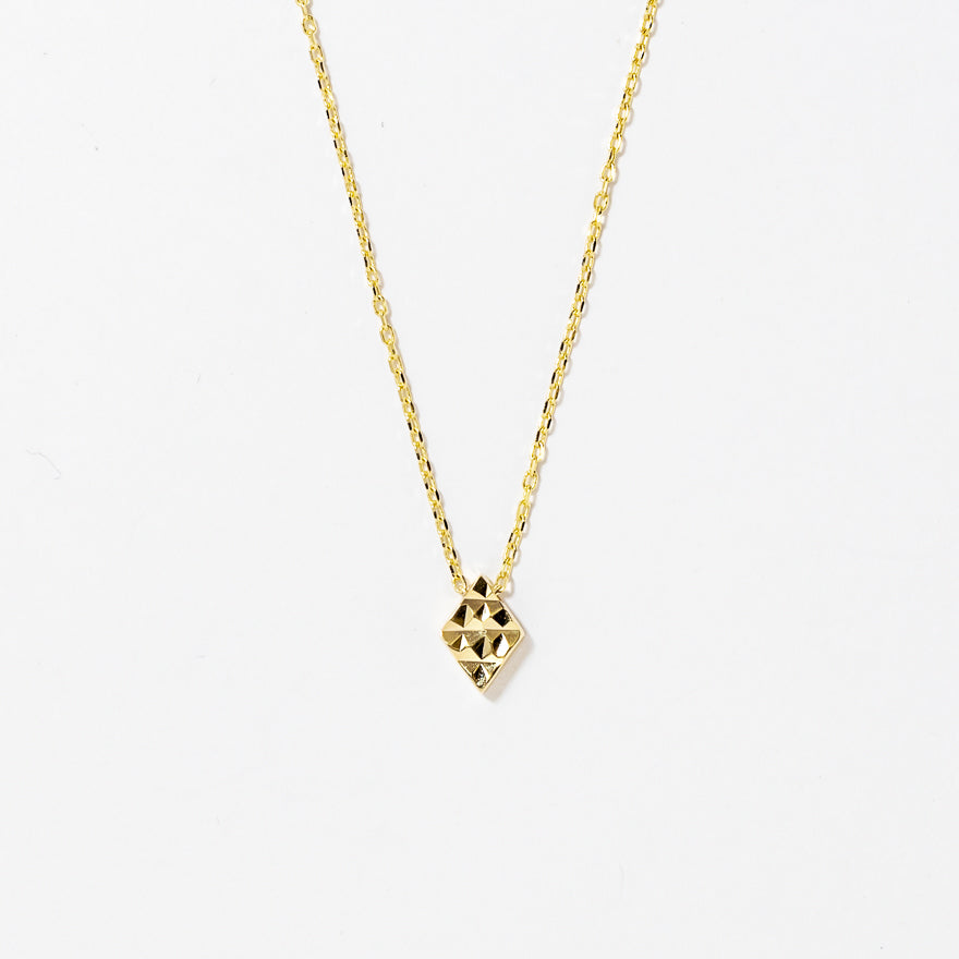 Diamond Shape Necklace in 10K Yellow Gold