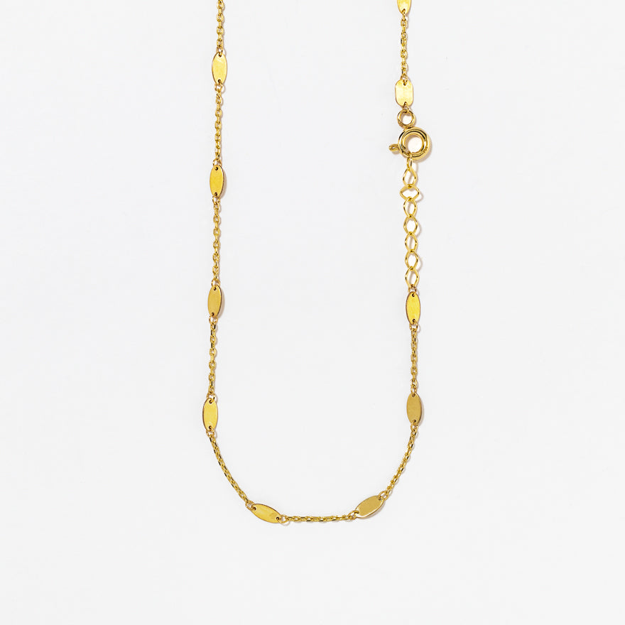17” Link Chain Necklace in 10K Yellow Gold