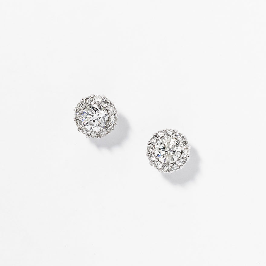 Diamond Stud Earrings in 14K White Gold (1.00 ct tw)