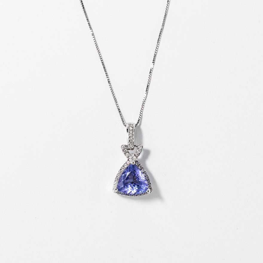 Tanzanite Necklace in 14K White Gold