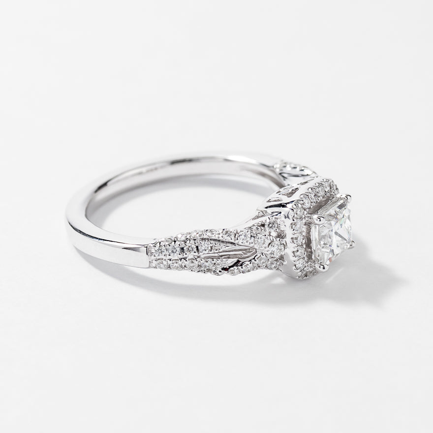 Princess Cut Diamond Engagement Ring in 14K White Gold (1.15 ct tw)
