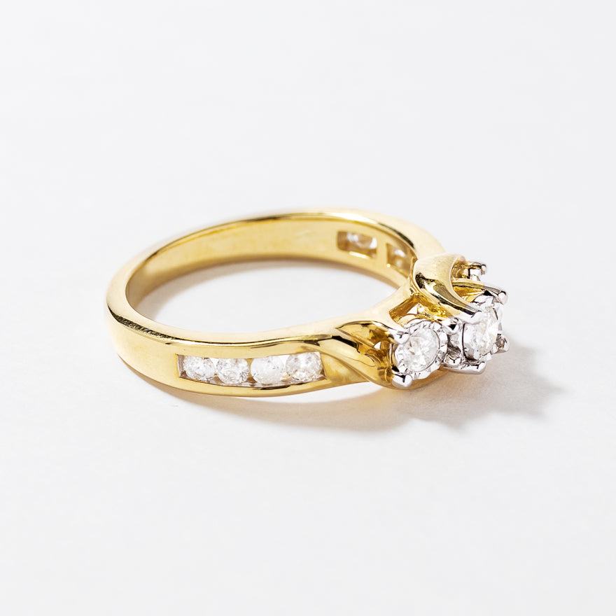 Mini Diamond Engagement Ring in 10K Yellow Gold (0.50 ct tw)