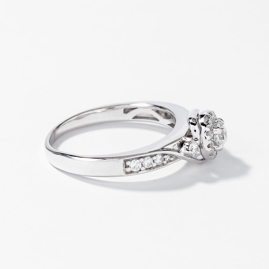 10K White Gold Diamond Engagement Ring (0.50 ct tw)