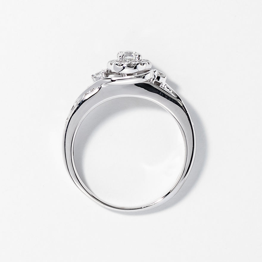 10K White Gold Diamond Engagement Ring (0.50 ct tw)