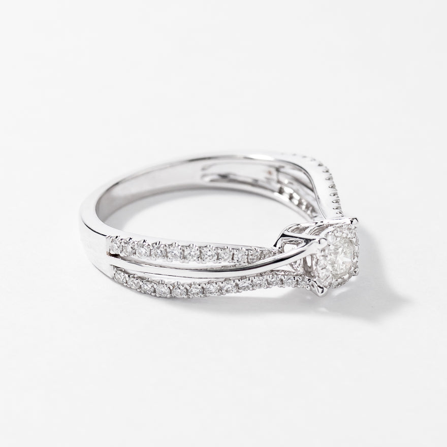 Diamond Engagement Ring in 14K White Gold (0.50 ct tw)