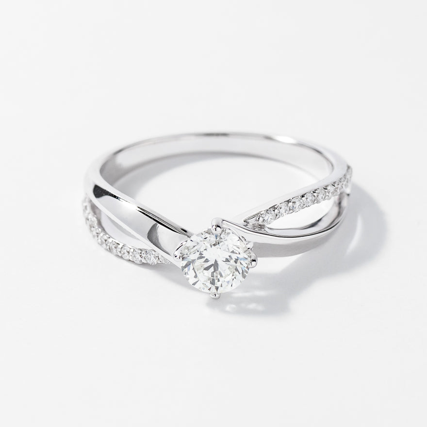 Diamond Engagement Ring in 14K White Gold (0.64 ct tw)