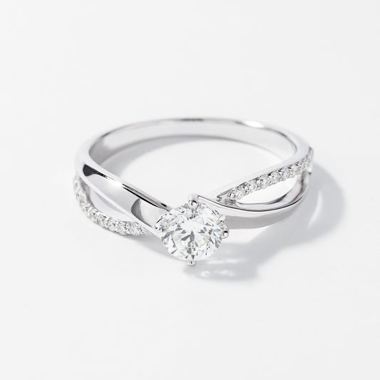 Diamond Engagement Ring in 14K White Gold (0.64 ct tw)