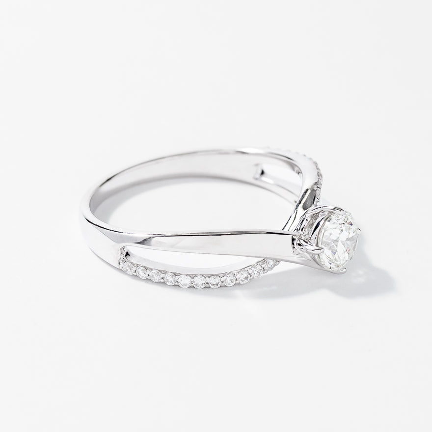 Diamond Engagement Ring in 14K White Gold (0.64 ct tw)