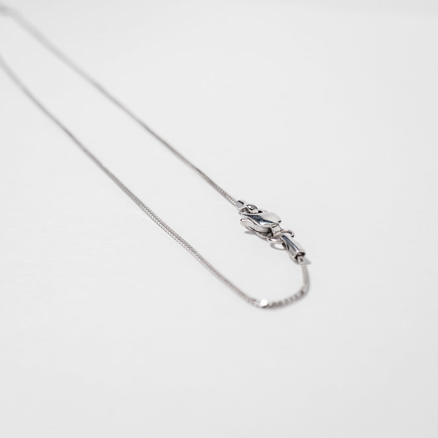 0.70mm Box Chain in 14K White Gold (16")