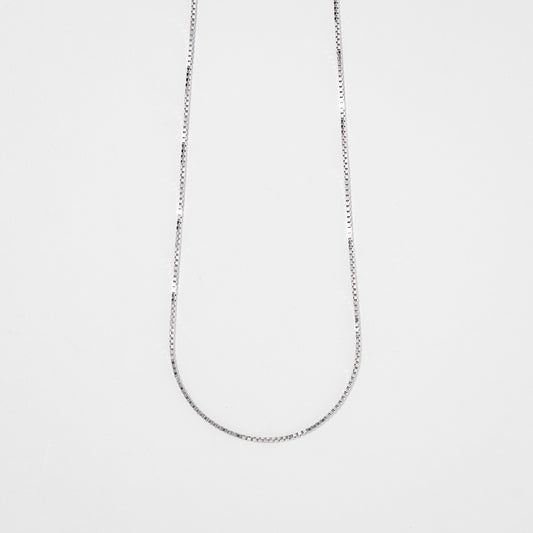 0.70mm Box Chain in 14K White Gold (20")