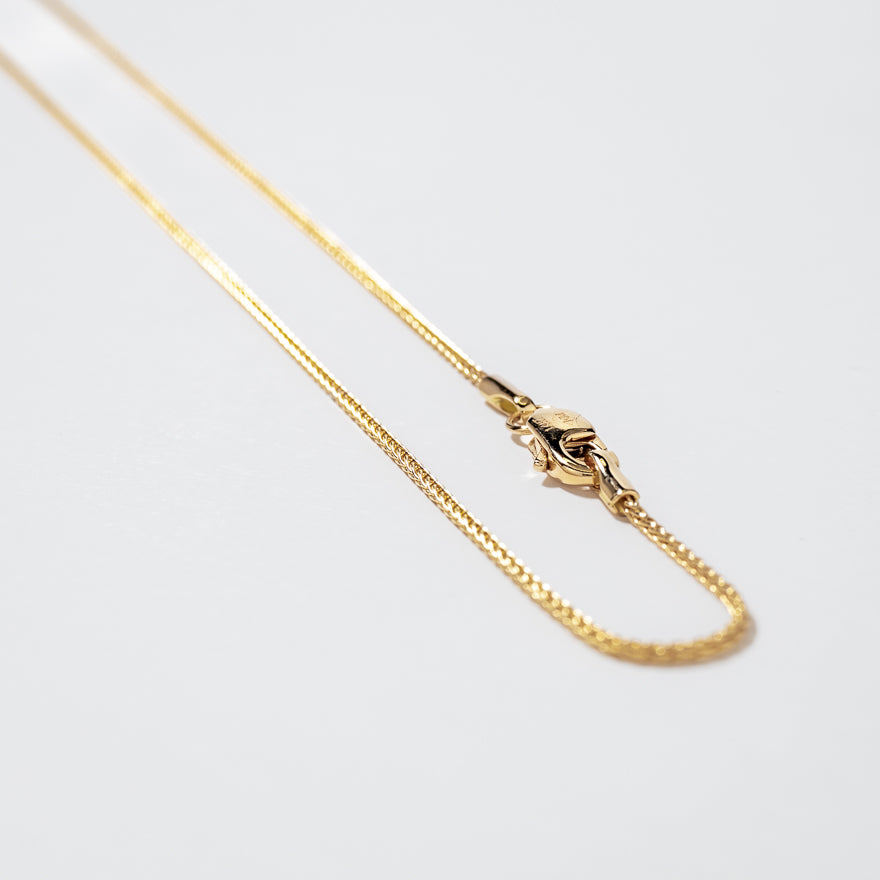 1.05mm Round Wheat Chain in 14K Yellow Gold (18")