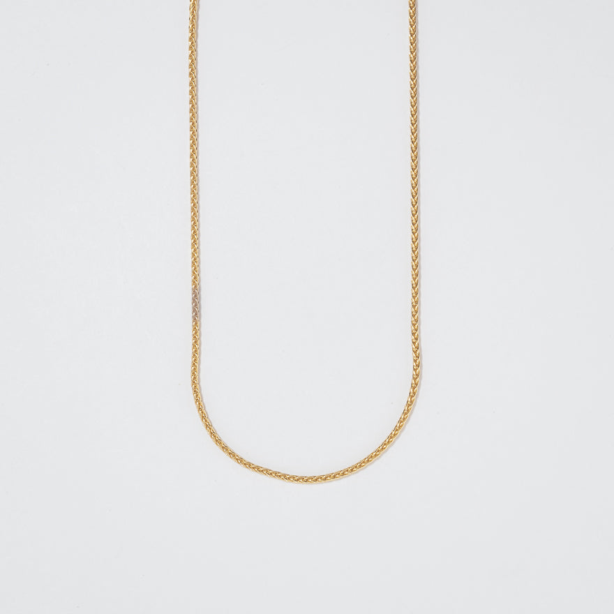 1.05mm Round Wheat Chain in 14K Yellow Gold (18")