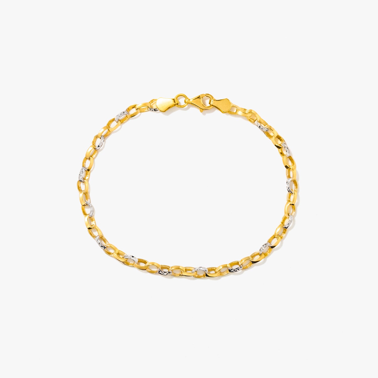 Oval Link Bracelet in 10K Yellow Gold