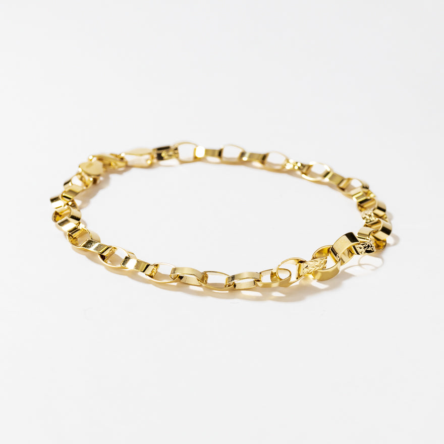 Stampado Loop Bracelet in 10K Yellow Gold