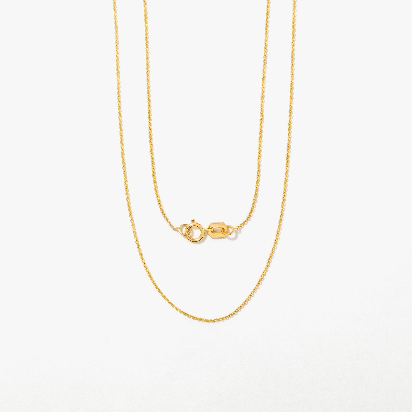 10K Italian Yellow Gold 1mm Round Cable Chain (18")