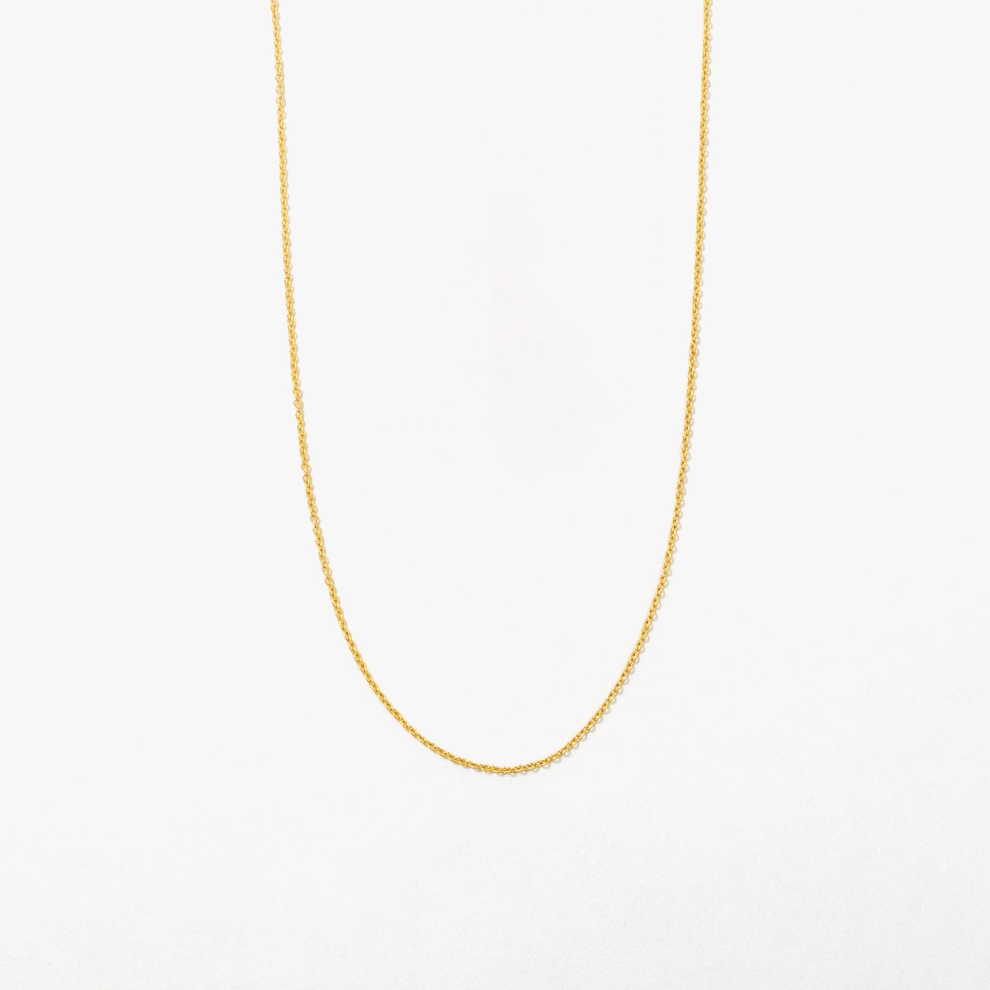 10K Italian Yellow Gold 1mm Round Cable Chain (18")
