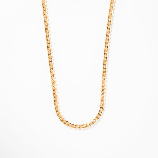 3.5mm Curb Chain in 10K Yellow Gold (22")