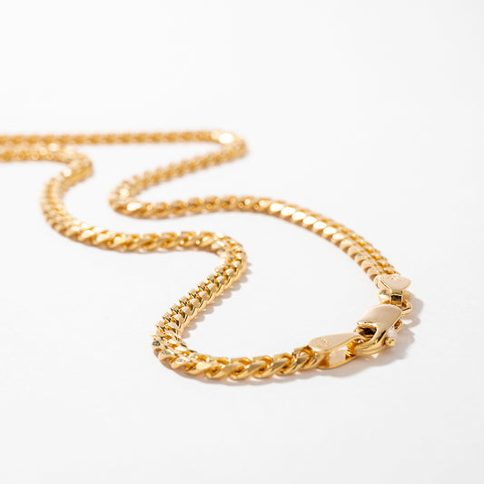 3.5mm Curb Chain in 10K Yellow Gold (22")