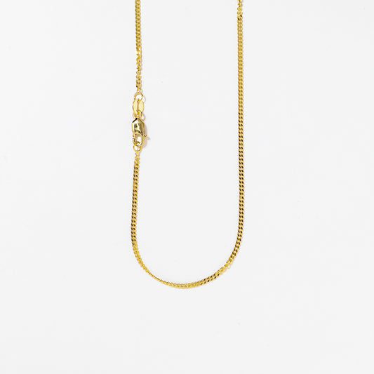 10K Yellow Gold 1.5mm Curb Chain (20")