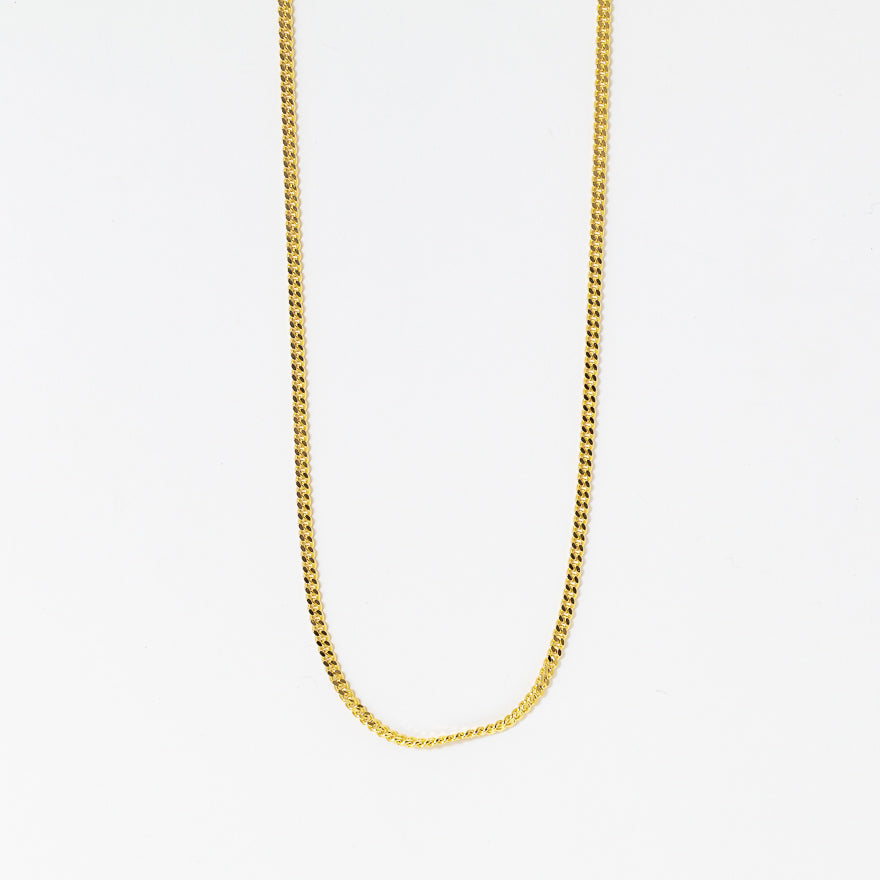 10K Yellow Gold 1.75mm Curb Chain (22")