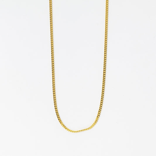 10K Yellow Gold 1.75mm Curb Chain (22")