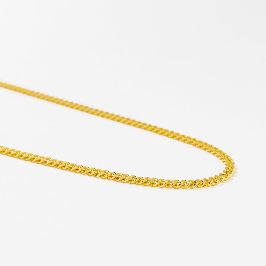 10K Yellow Gold 2mm Curb Chain (20")