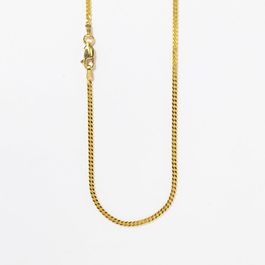 10K Yellow Gold 2mm Curb Chain (20")