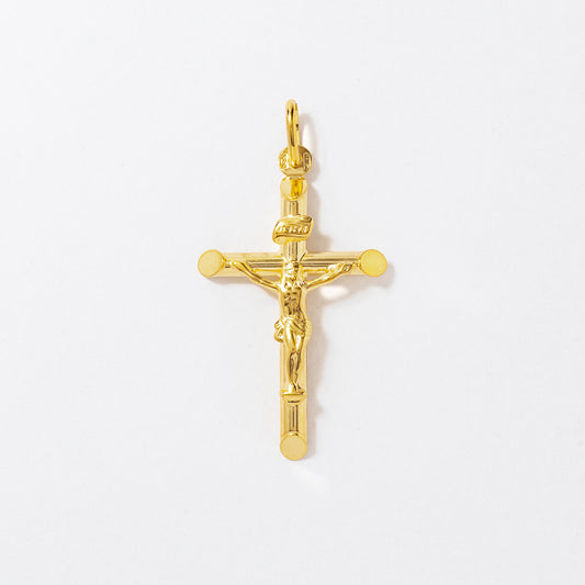 Crucifix Cross Pendant in 10K Italian Yellow Gold