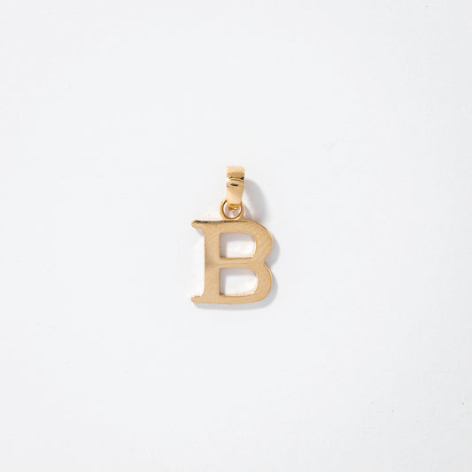 "B" Initial Pendant in 10K Yellow Gold
