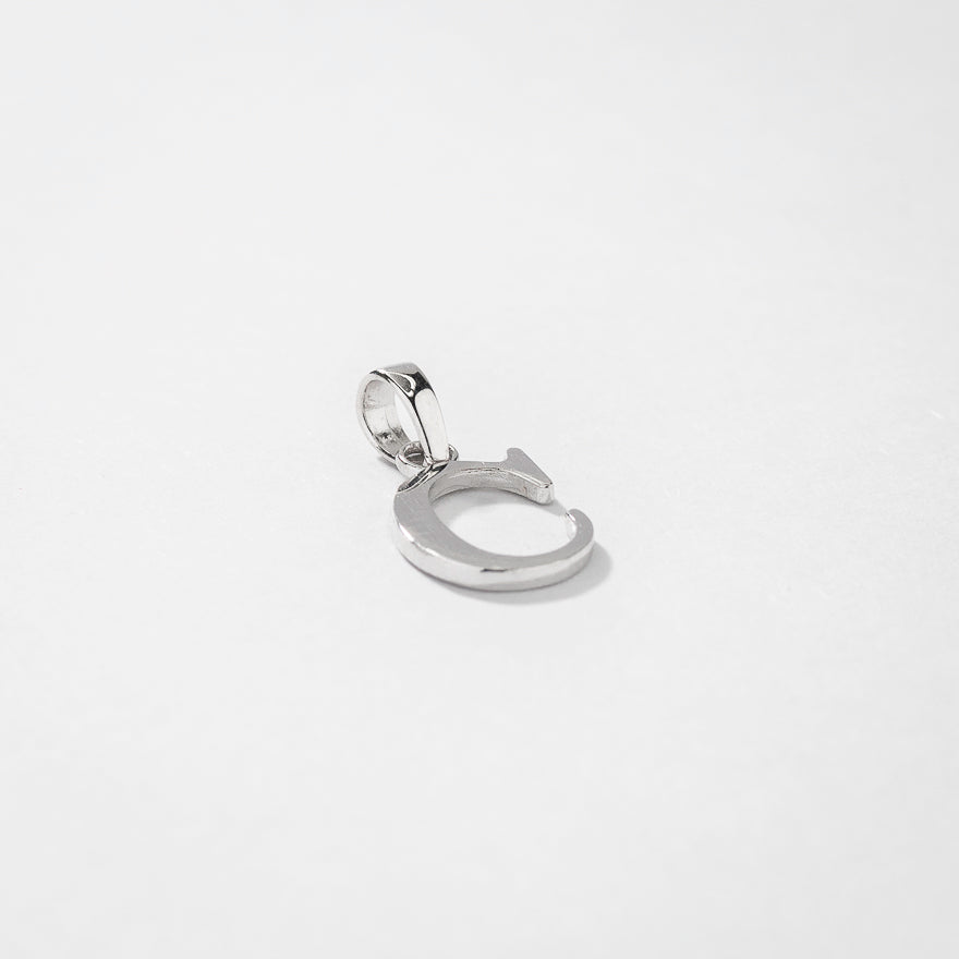 C Initial Pendant in 10K White Gold