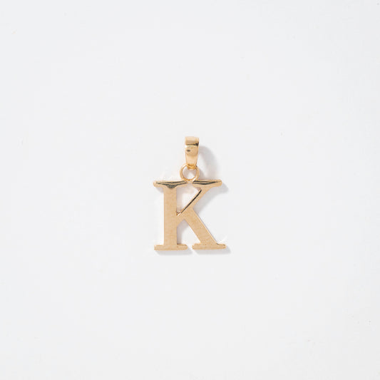 "K" Initial Pendant in 10K Yellow Gold