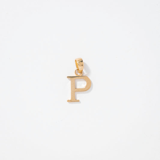 "P" Initial Pendant in 10K Yellow Gold