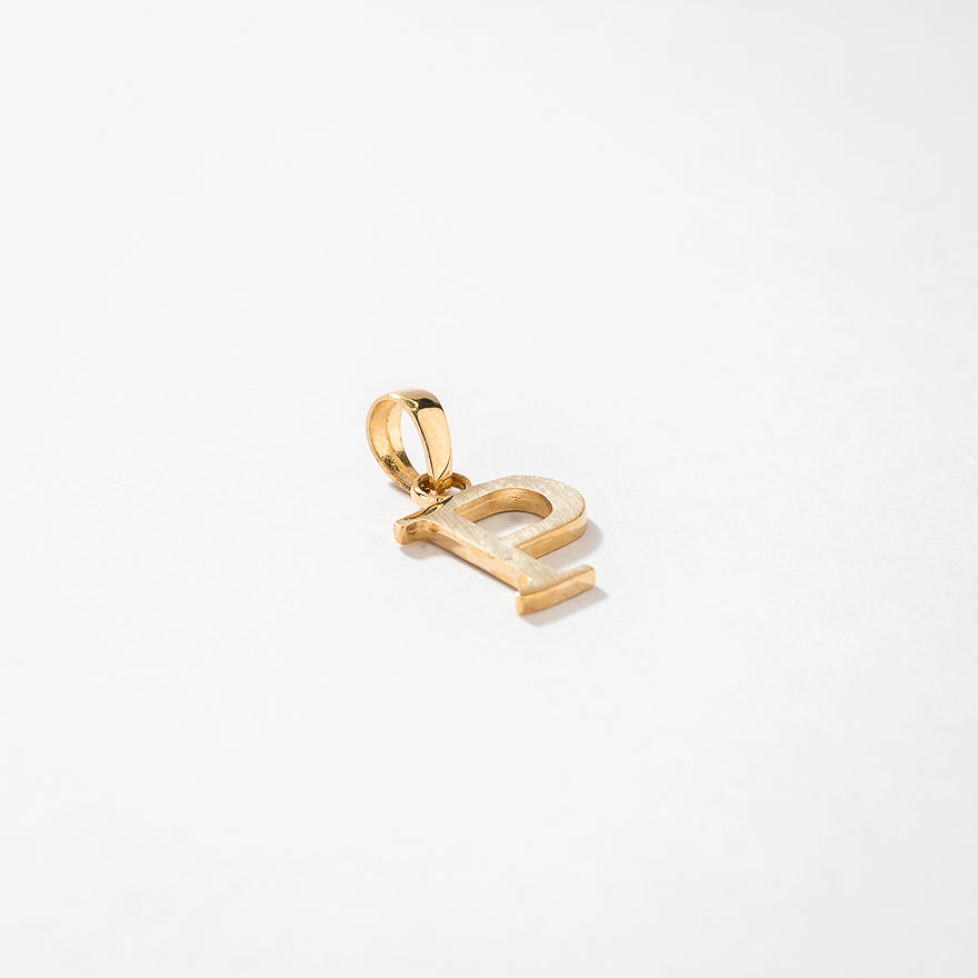 "P" Initial Pendant in 10K Yellow Gold