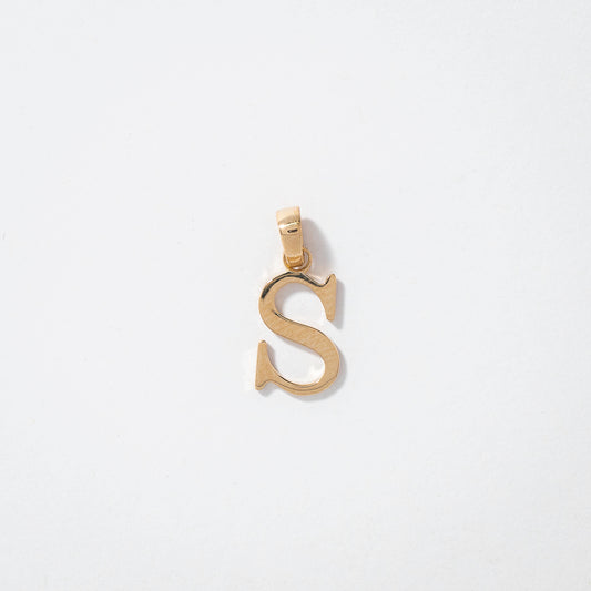 "S" Initial Pendant in 10K Yellow Gold