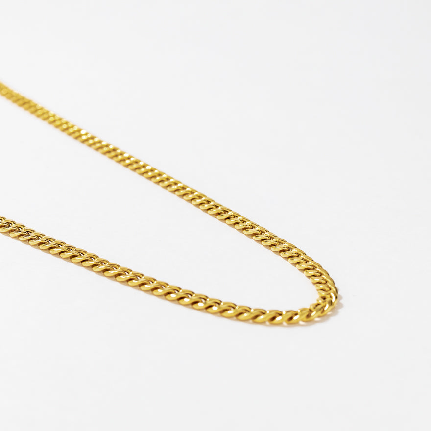 3mm Miami Cuban Chain in 10K Italian Yellow Gold (20")