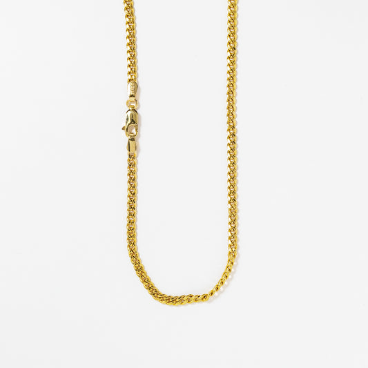 3mm Miami Cuban Chain in 10K Italian Yellow Gold (20")