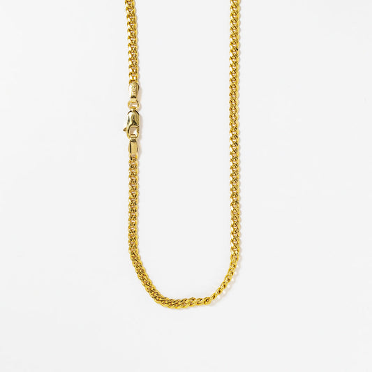 3mm Miami Cuban Chain in 10K Italian Yellow Gold (22")