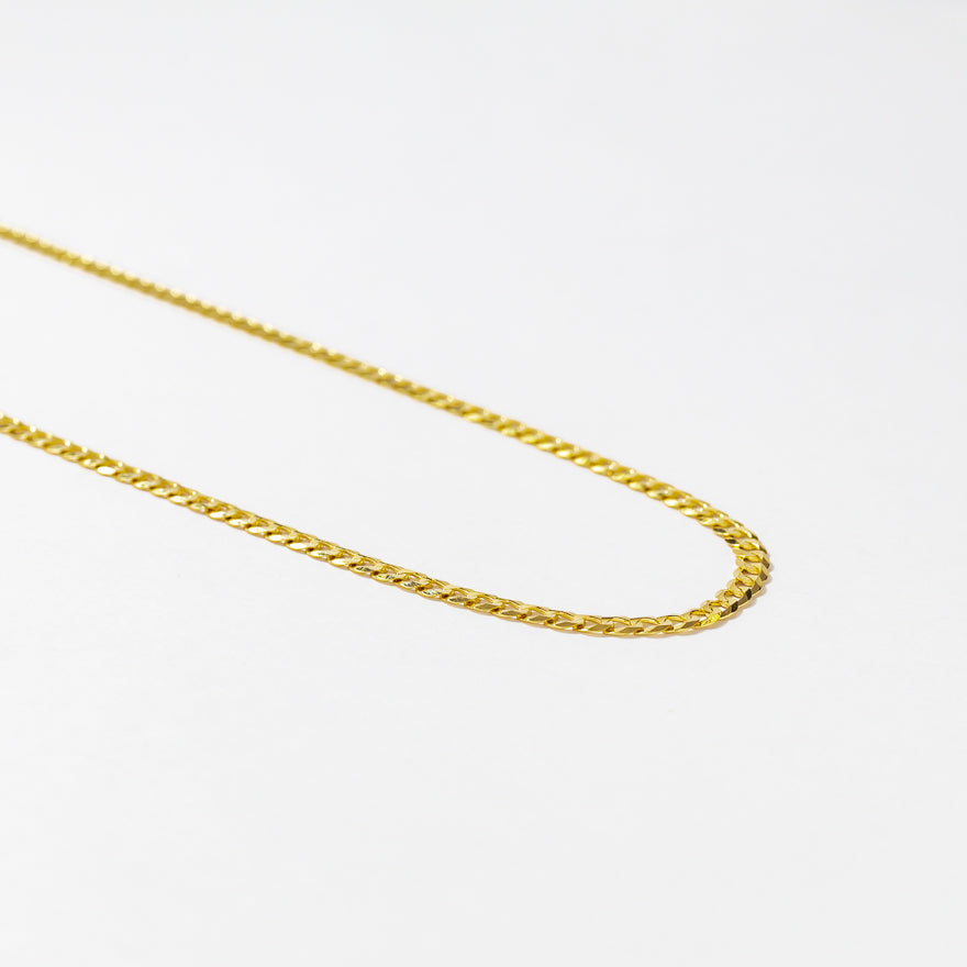 2.6mm Curb Chain in 10K Yellow Gold (24")