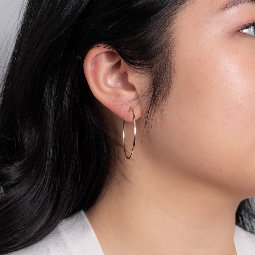 1x35mm Square Tube Sleeper in 10K Yellow Gold