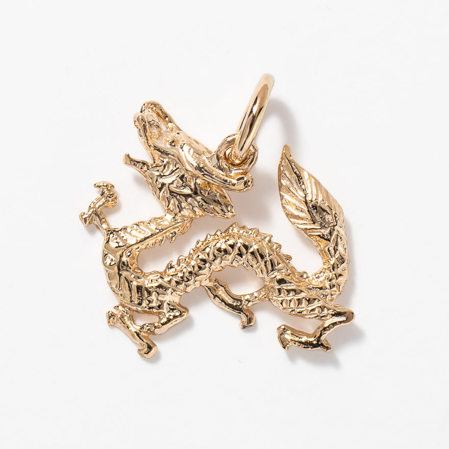 Dragon Pendant in 10K Yellow Gold