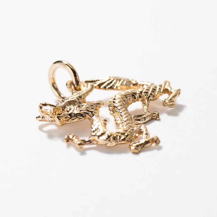 Dragon Pendant in 10K Yellow Gold