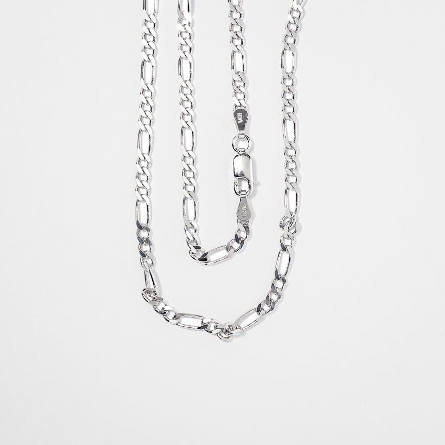 3mm Figaro Chain in Silver (22")