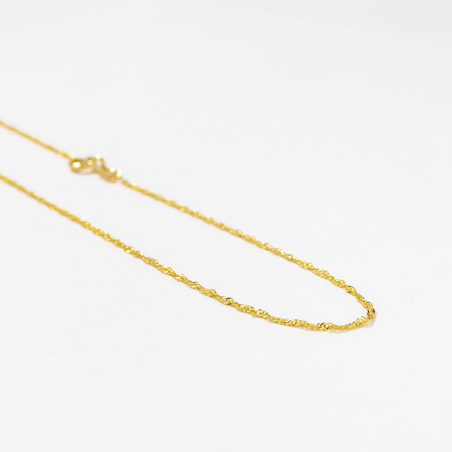 10K Yellow Gold 1.00mm Singapore Chain (20")