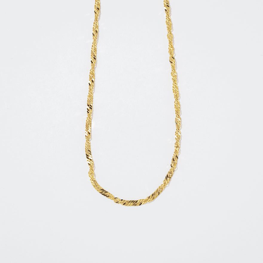 10K Yellow Gold 1.7mm Singapore Chain (18")