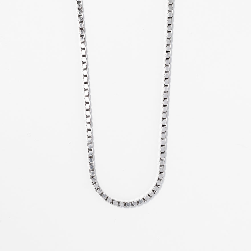 2.3mm Silver Box Chain (22")