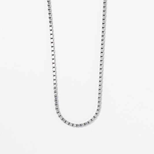 2.3mm Silver Box Chain (22")