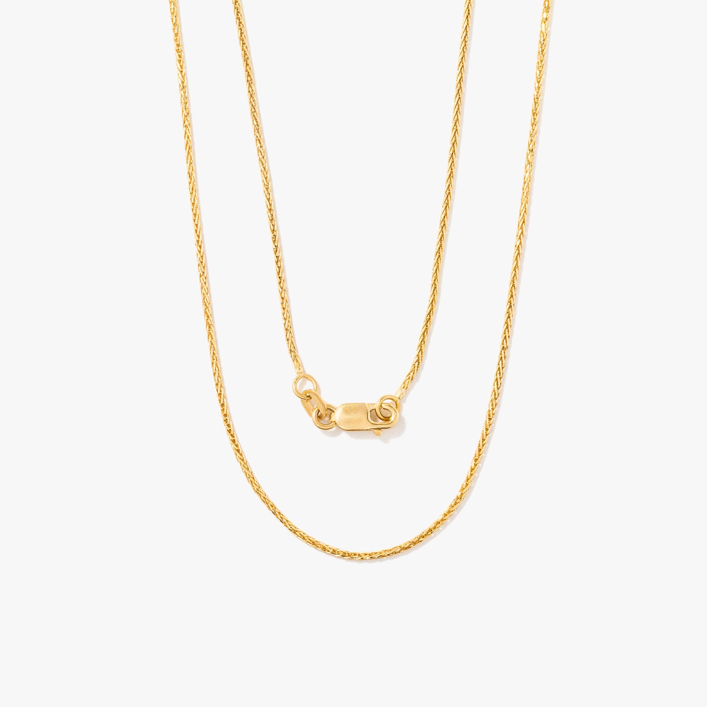 1.00mm 10K Yellow Gold Diamond Cut Wheat Chain (18")