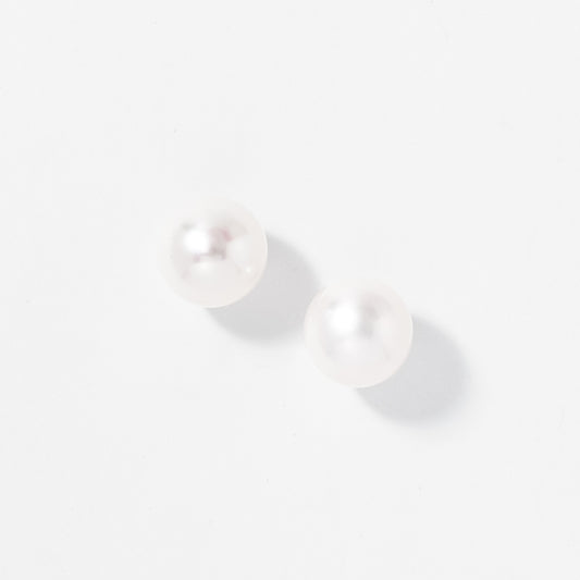 8.5-9mm Pearl Stud Earrings in 14K White Gold