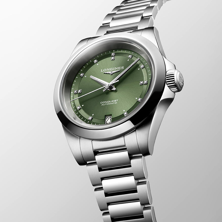 Longines Conquest Automatic Green Dial 34mm | L3.430.4.07.6